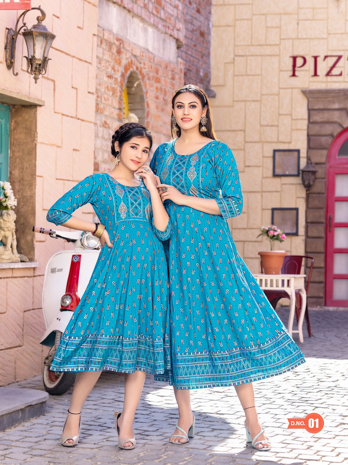 Me And Mom Vol 2 By Banwery Mother Daughter Printed Kurtis Catalog